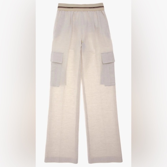Helmut Lang Pull-On Cotton Linen Cargo Pant NWT - Picture 4 of 9